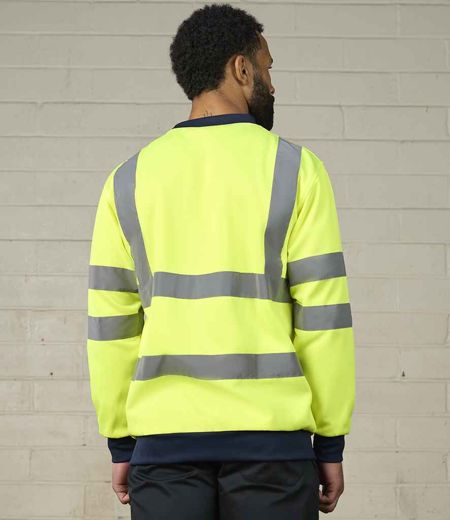 Pro RTX High Visibility Two Tone Sweatshirt - Yellow/Navy