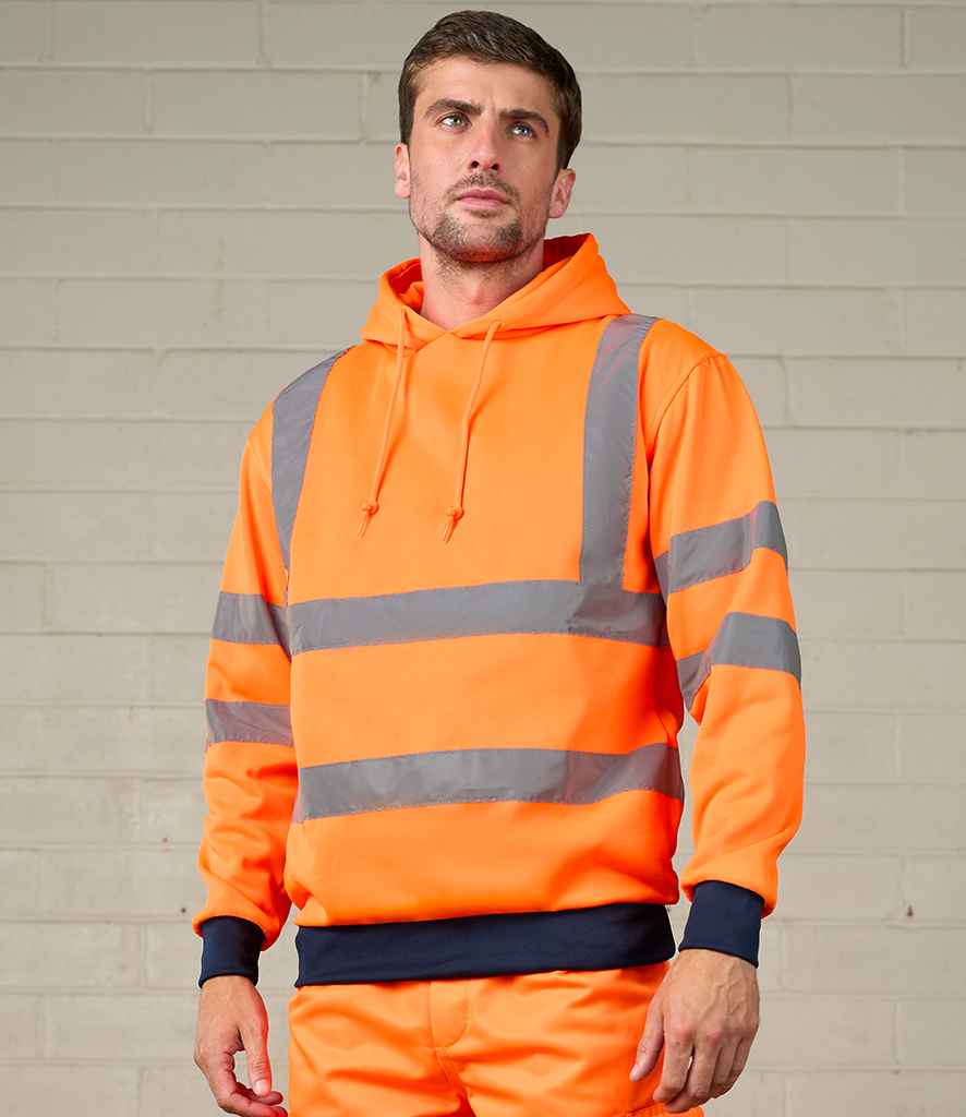 Pro RTX High Visibility Two Tone Hoodie - Orange/Navy
