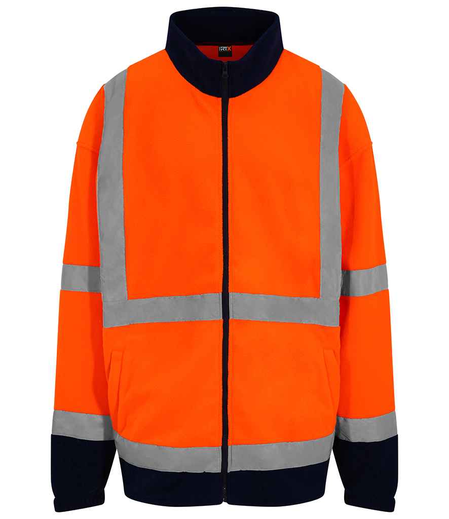 Pro RTX High Visibility Fleece Jacket - Orange/Navy