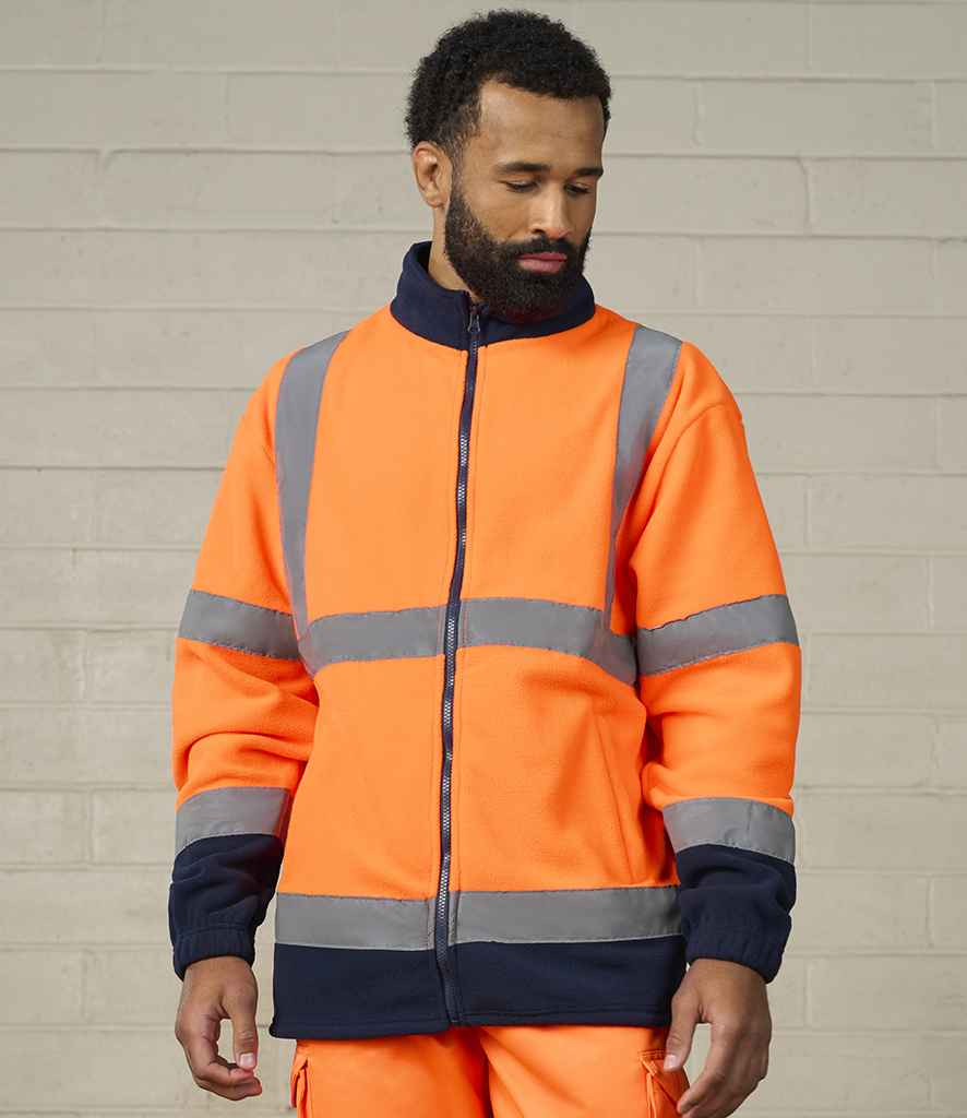 Pro RTX High Visibility Fleece Jacket - Orange/Navy
