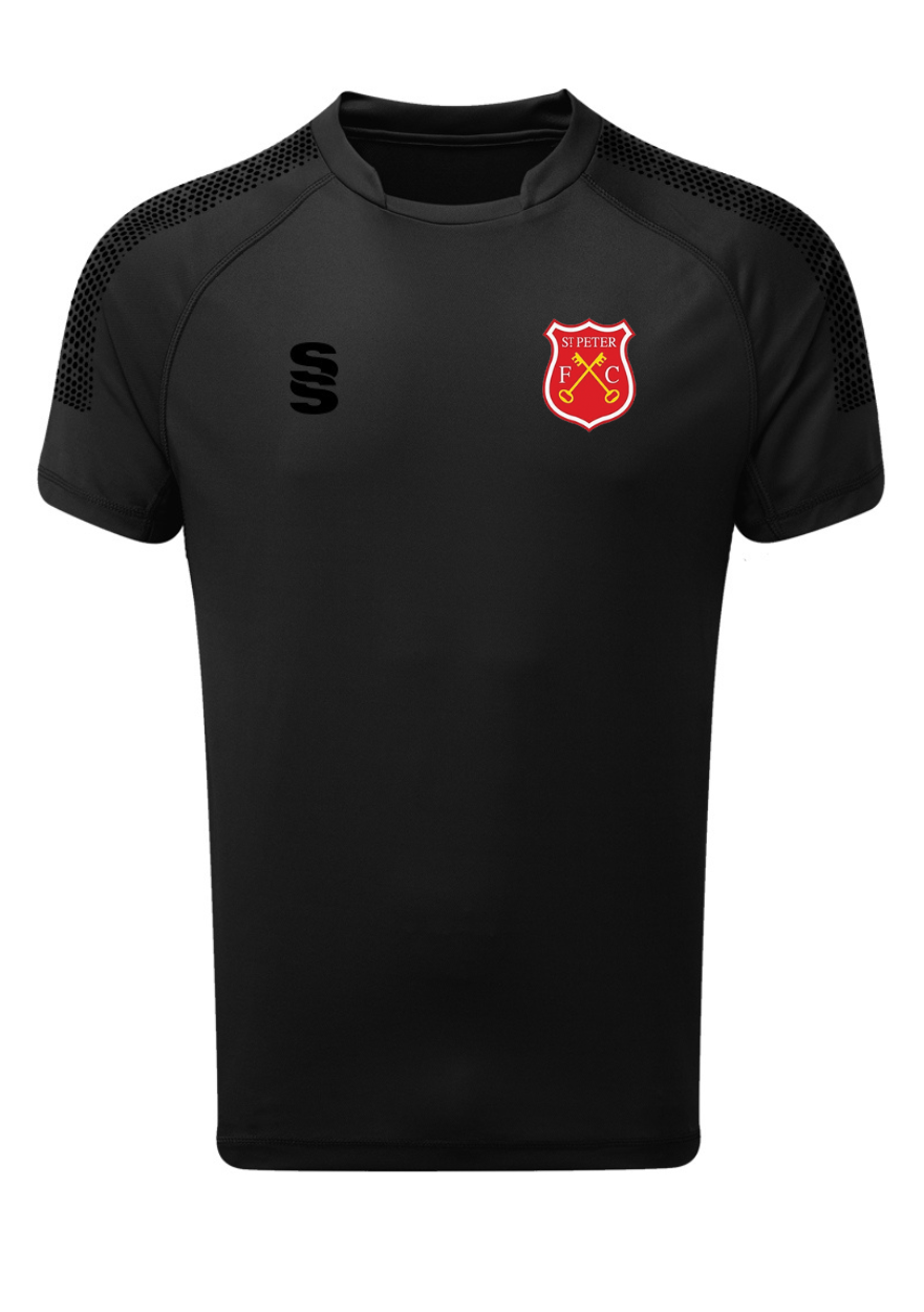 St Peter FC - Womens Dual Black Crew Neck T-Shirt