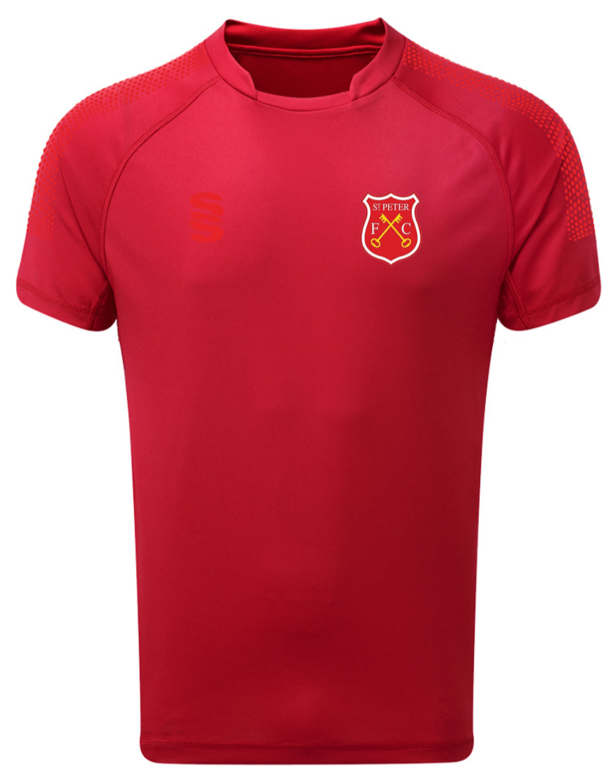 St Peter FC - Womens Red Dual Games T-Shirt