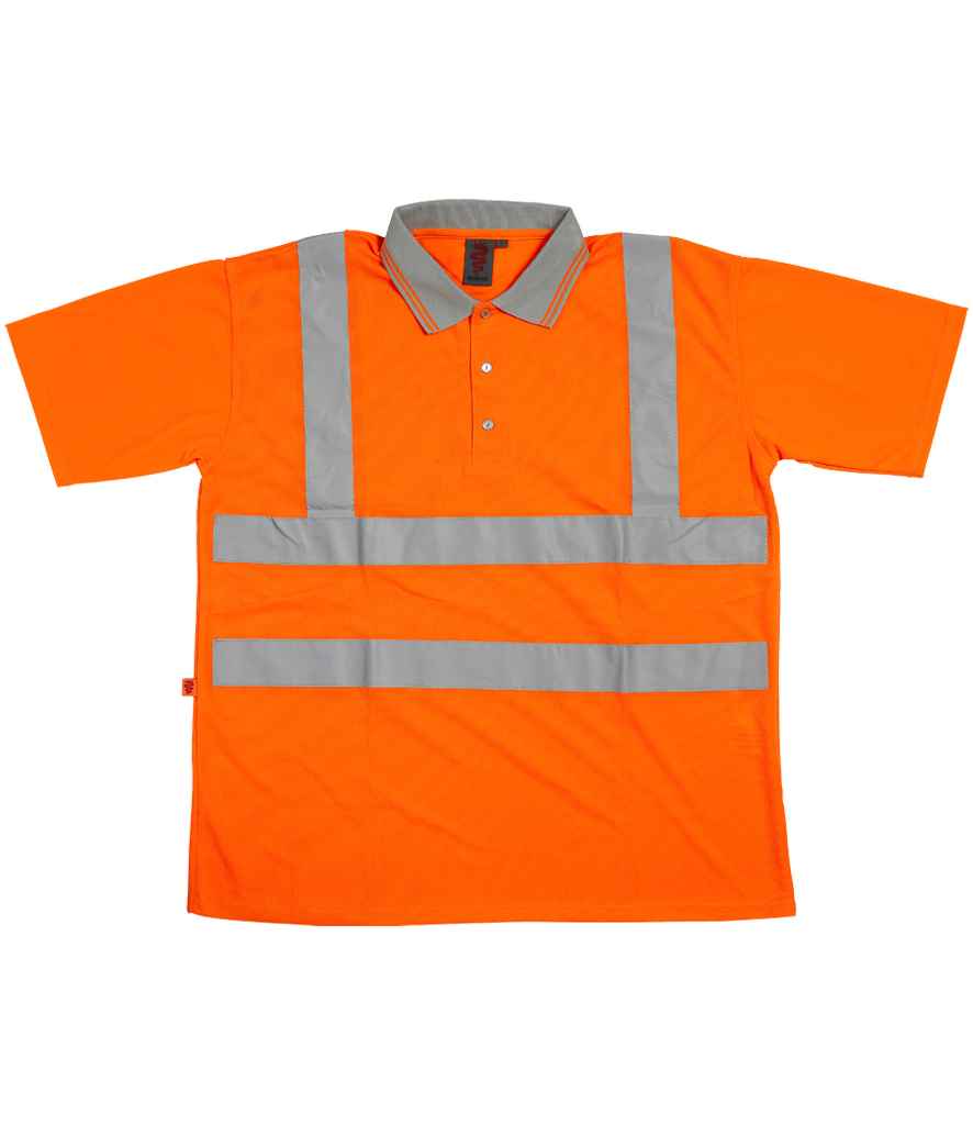Warrior Hi-Vis Polo Shirt - Fluorescent Orange