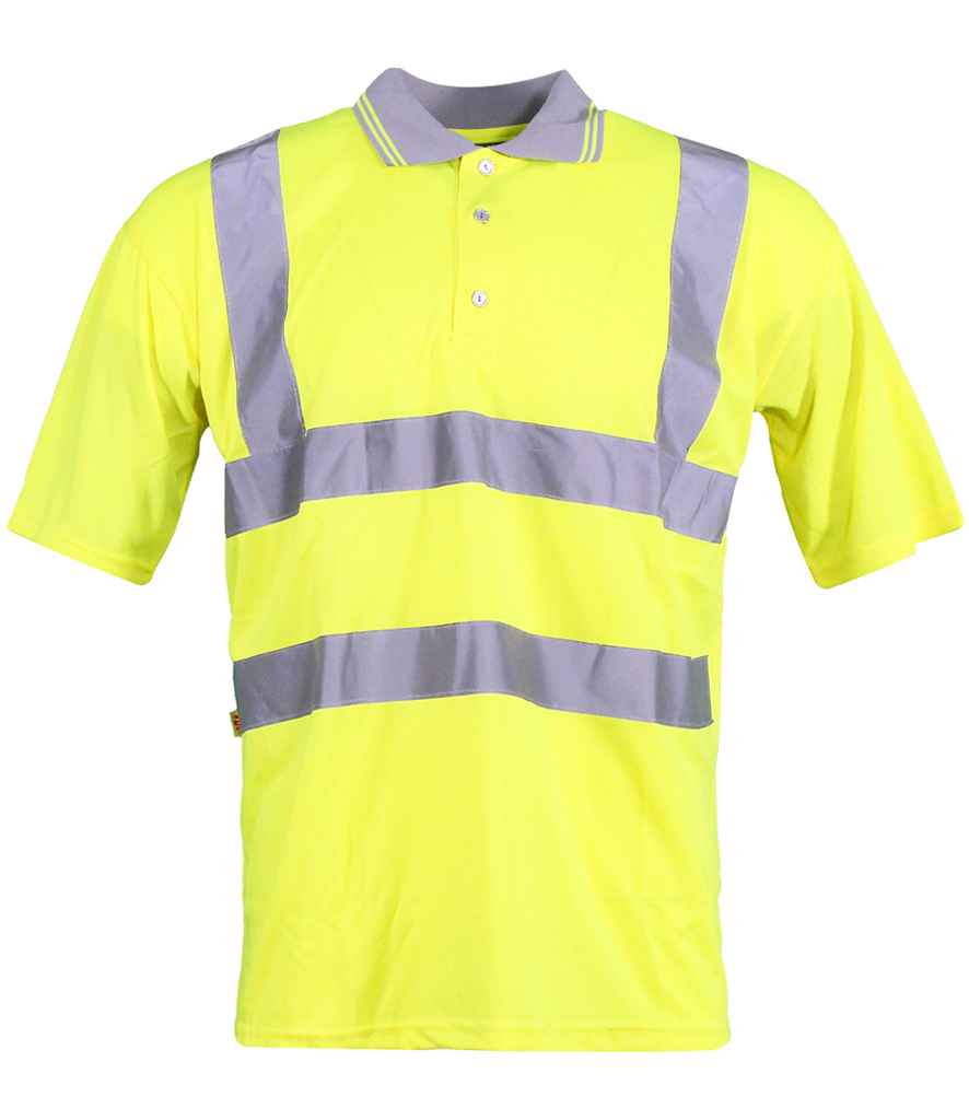 Warrior Hi-Vis Polo Shirt - Fluorescent Yellow