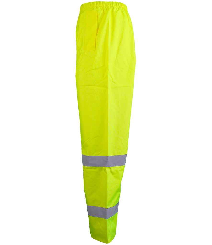 Warrior Hi-Vis Overtrousers - Fluorescent Yellow