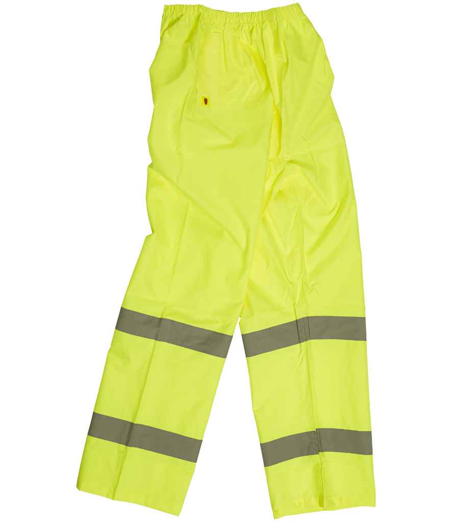 Warrior Hi-Vis Overtrousers - Fluorescent Yellow