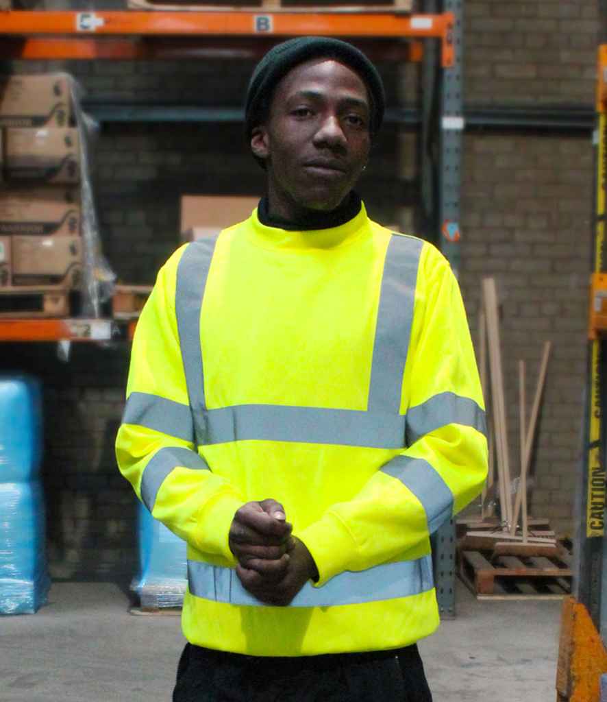 Warrior Hi-Vis Sweatshirt - Fluorescent Yellow