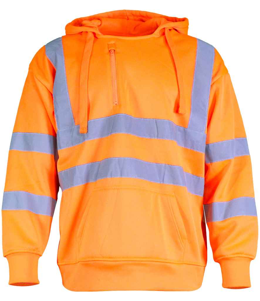 Warrior Hi-Vis Pull On Hoodie - Fluorescent Orange