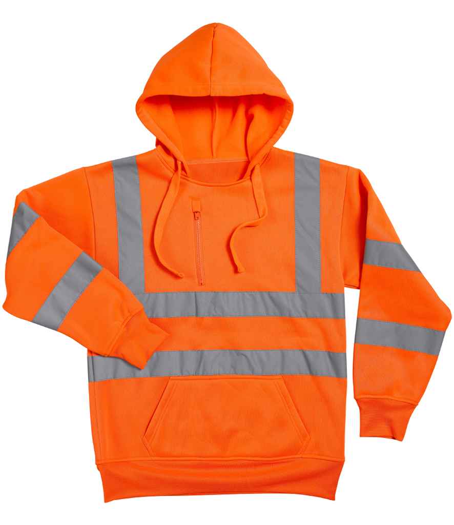 Warrior Hi-Vis Pull On Hoodie - Fluorescent Orange