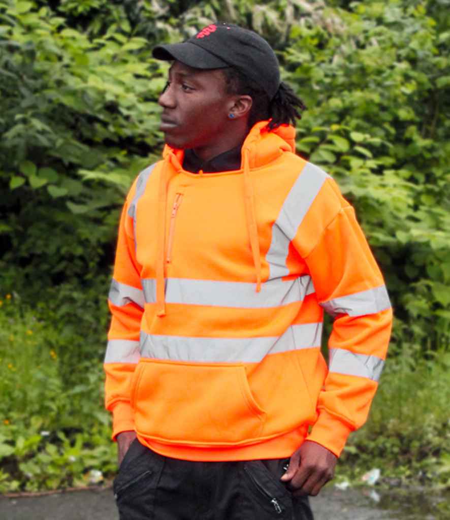 Warrior Hi-Vis Pull On Hoodie - Fluorescent Orange