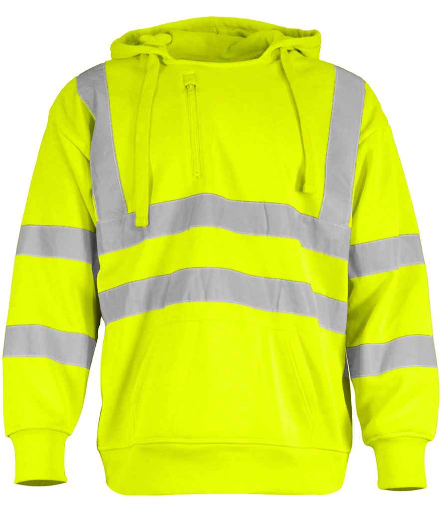 Warrior Hi-Vis Pull On Hoodie - Fluorescent Yellow