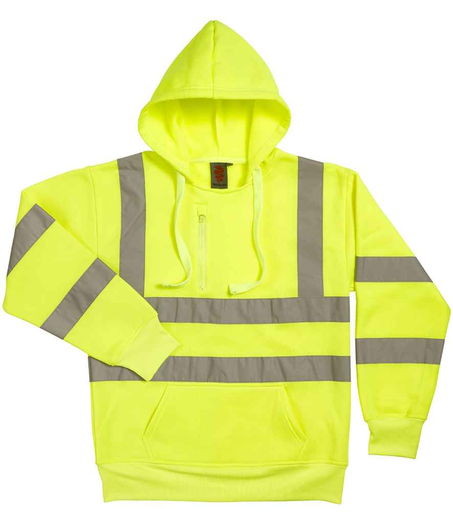Warrior Hi-Vis Pull On Hoodie - Fluorescent Yellow