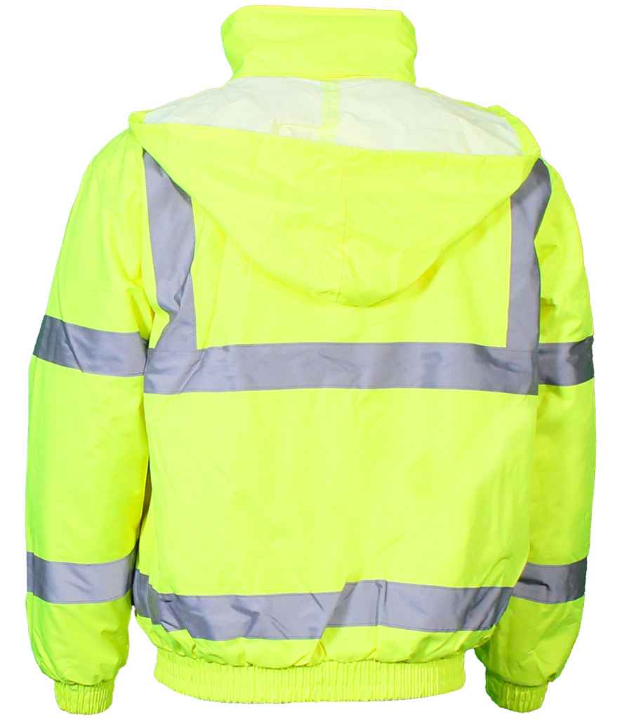 Warrior Hi-Vis Bomber Jacket - Fluorescent Yellow