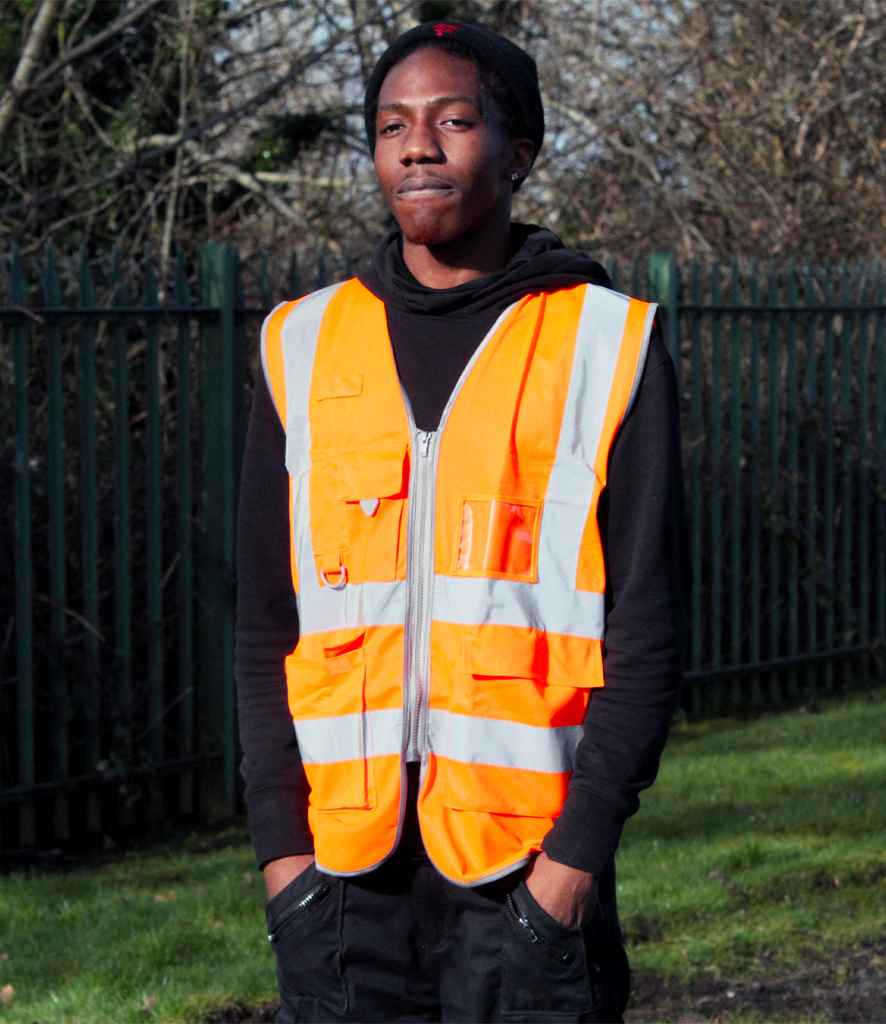 Warrior Hi-Vis Executive Waistcoat - Orange