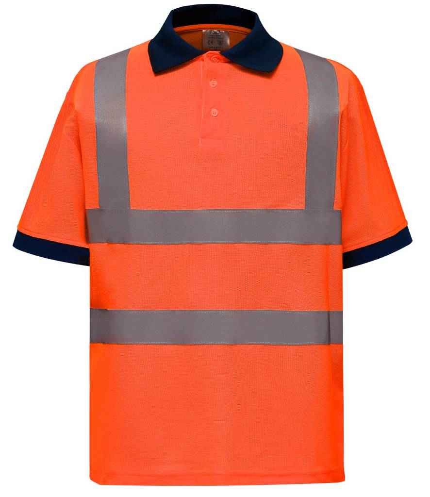 Yoko Hi-Vis Polo Shirt - Orange