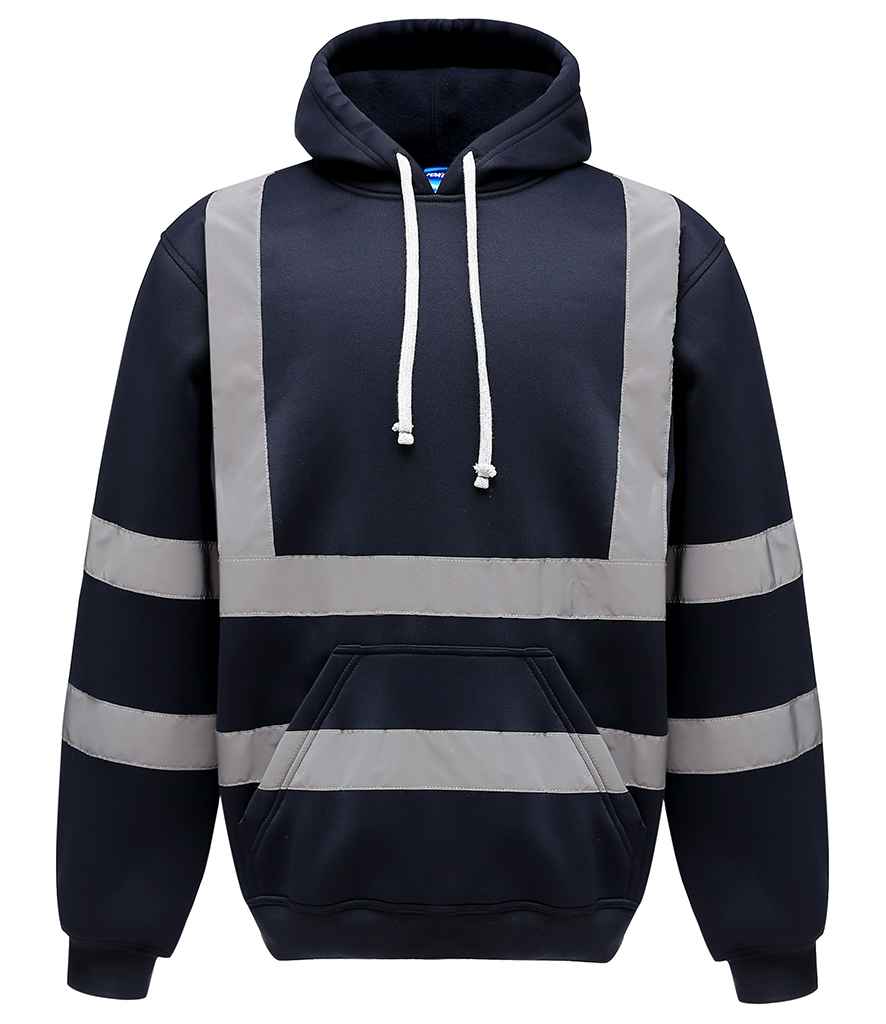 Yoko Hi-Vis Pull Over Hoodie - Navy
