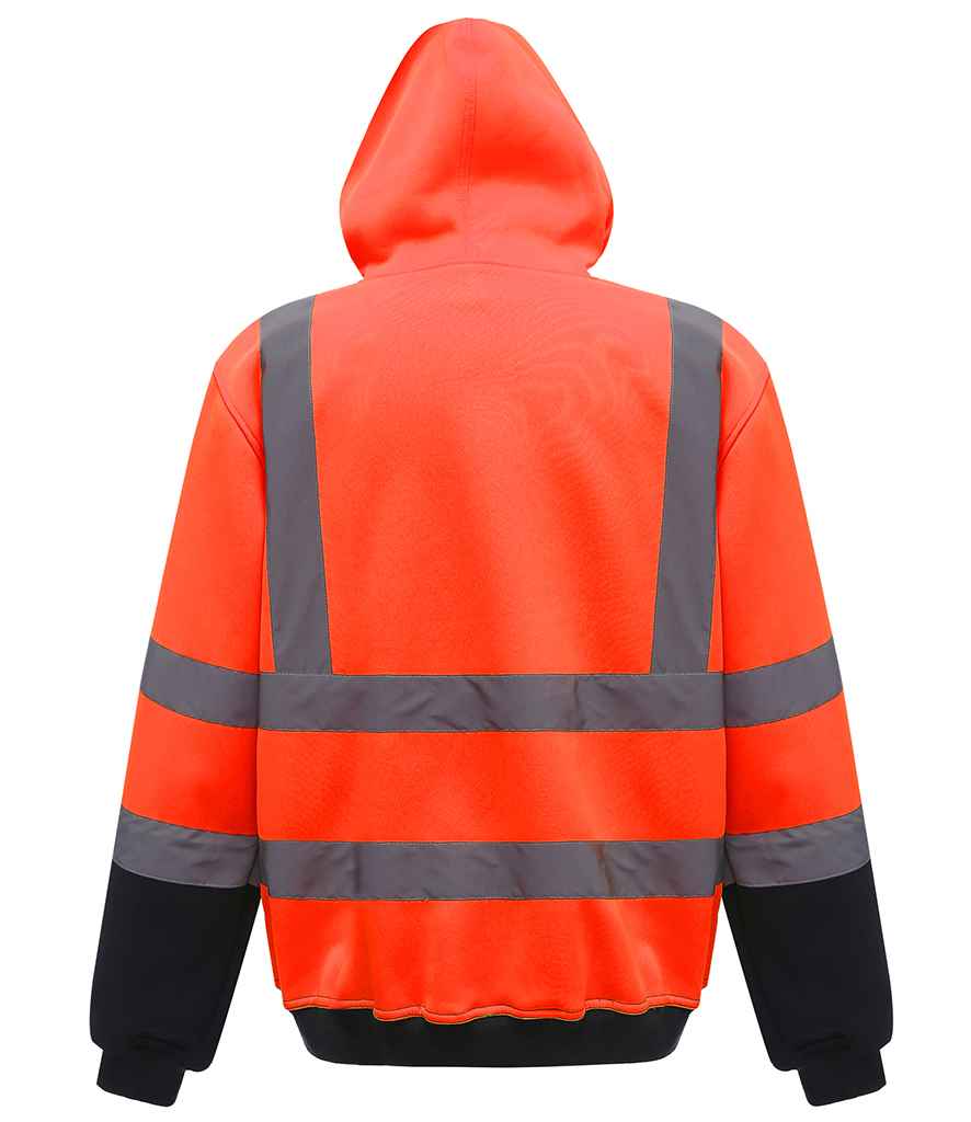 Yoko Hi-Vis Pull Over Hoodie - Orange/Navy