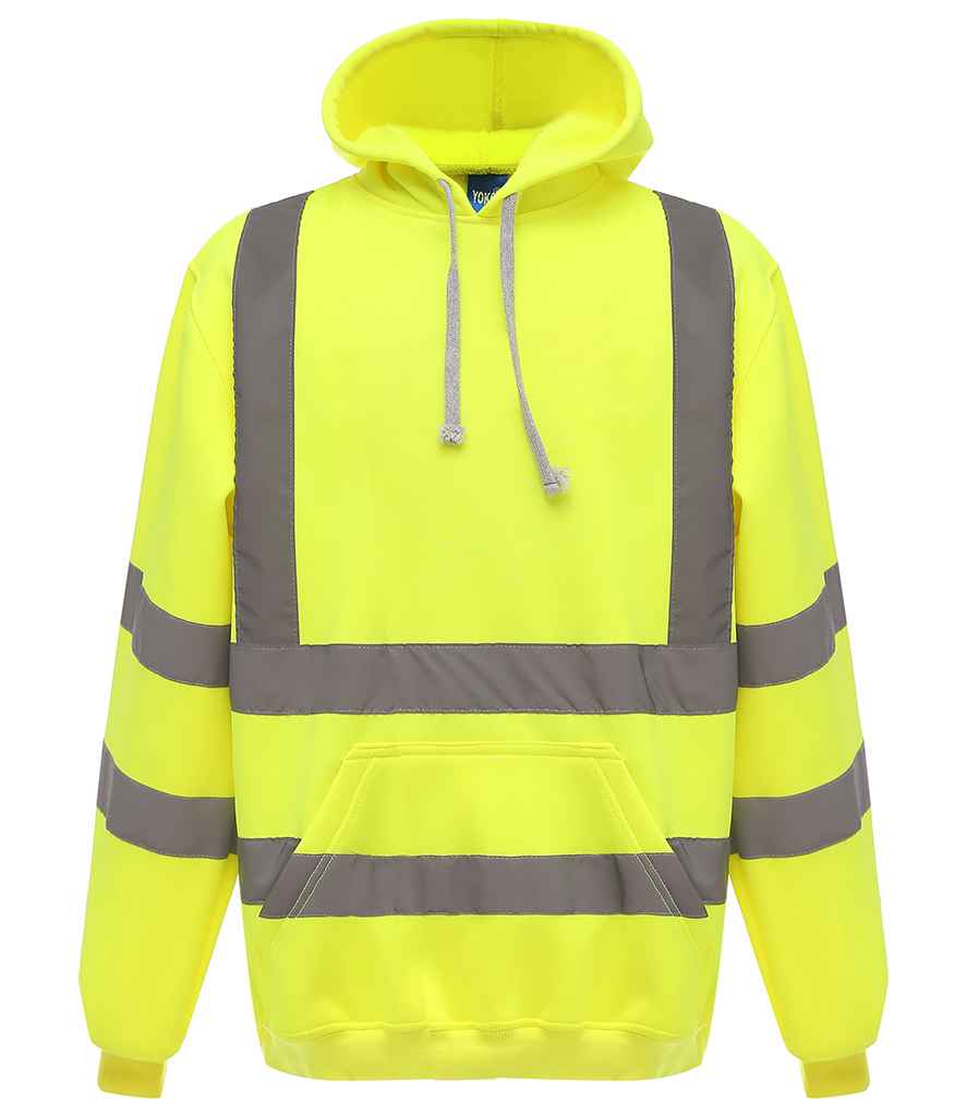 Yoko Hi-Vis Pull Over Hoodie - Yellow