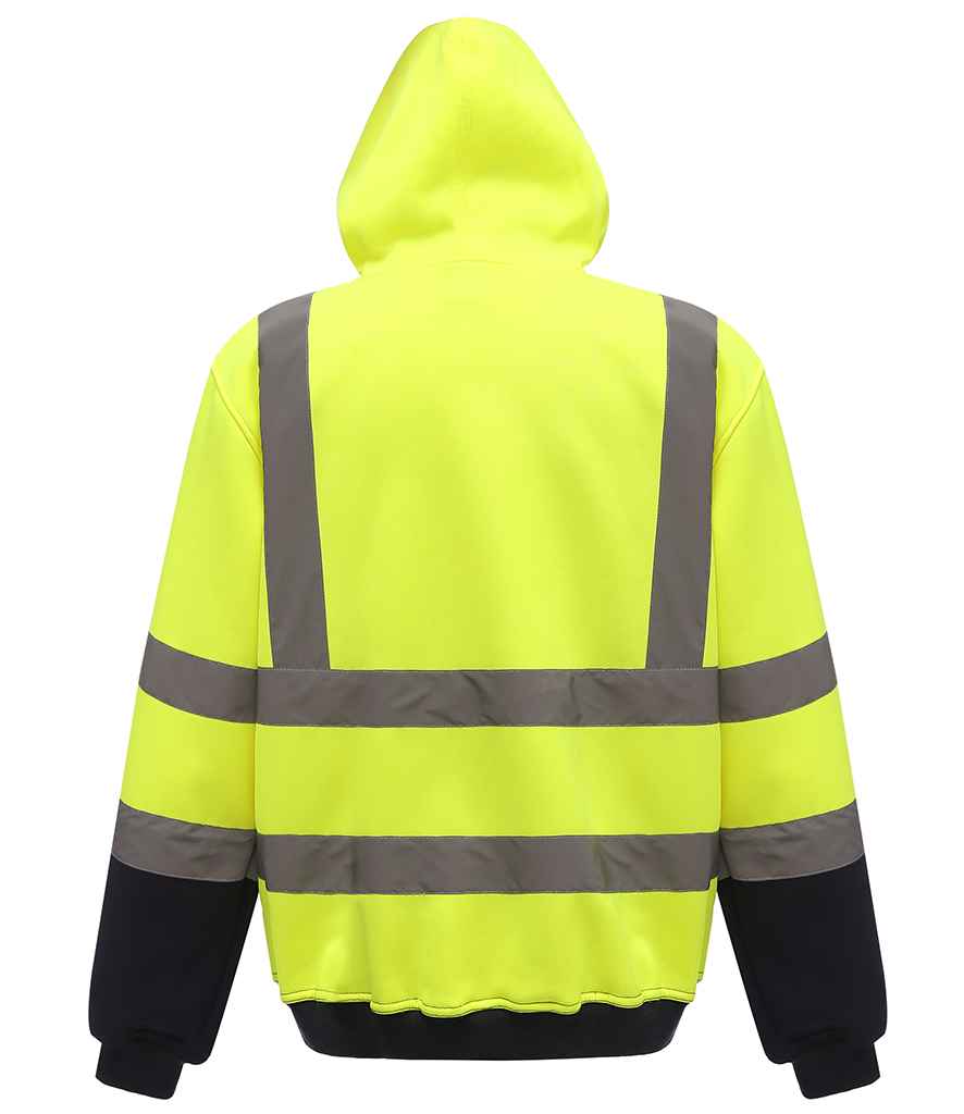 Yoko Hi-Vis Pull Over Hoodie - Yellow/Navy