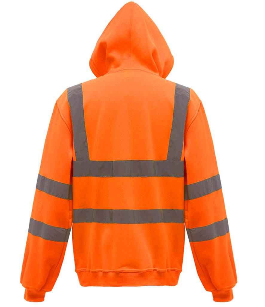 Yoko Hi-Vis Zip Hoodie - Orange