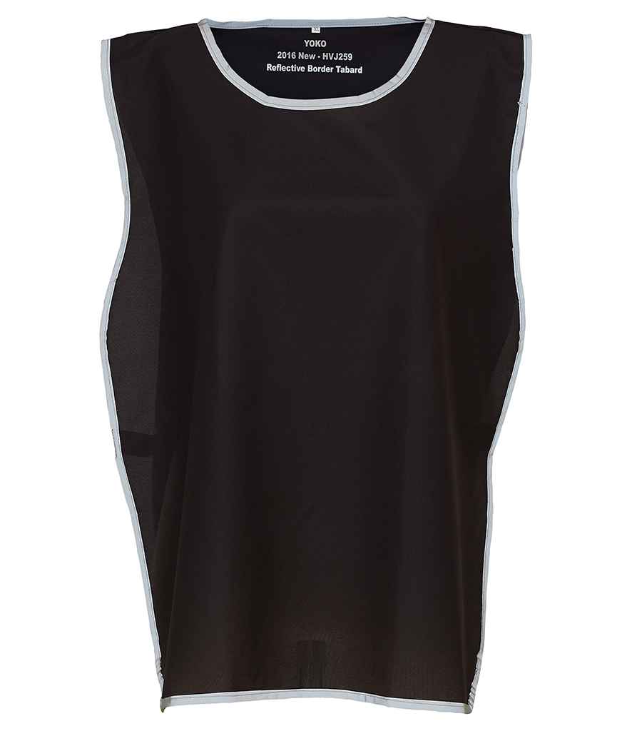Yoko Hi-Vis Reflective Border Tabard - Black