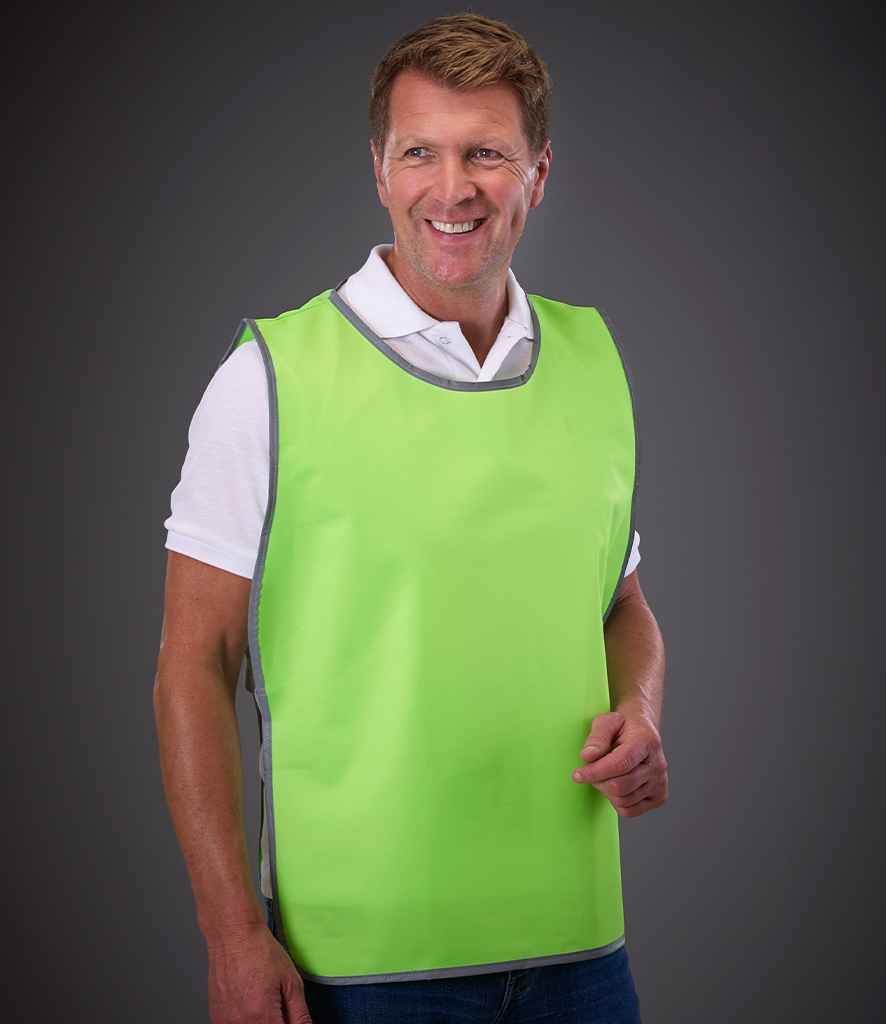 Yoko Hi-Vis Reflective Border Tabard - Lime Green