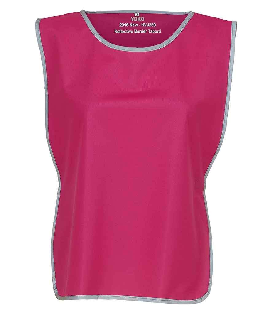 Yoko Hi-Vis Reflective Border Tabard - Raspberry