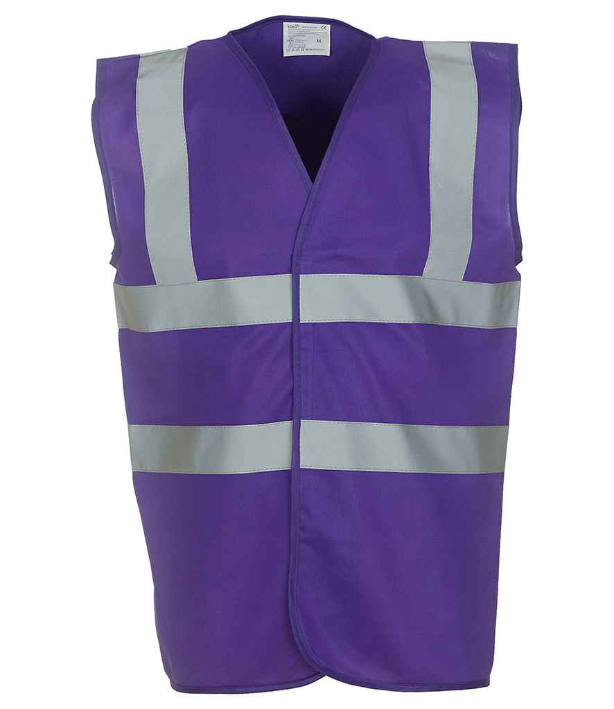 Yoko Hi-Vis Two Band and Braces Waistcoat - Part 1 - Purple