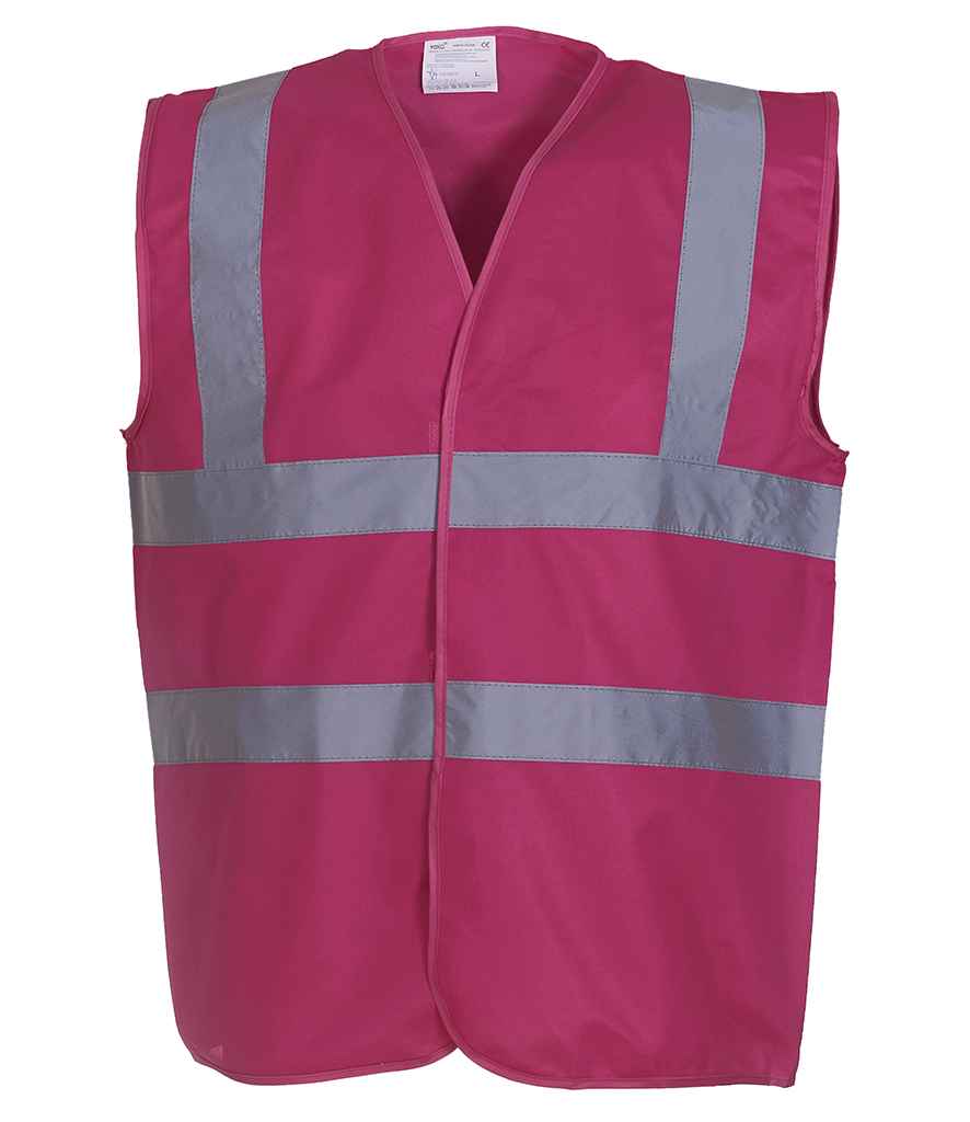 Yoko Hi-Vis Two Band and Braces Waistcoat - Part 2 - Raspberry