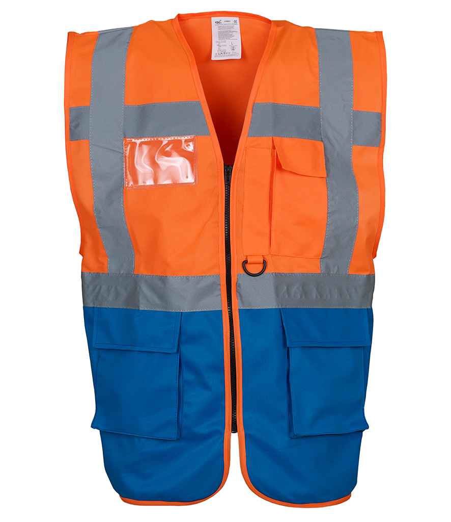 Yoko Executive Waistcoat - Part 2 - Orange/Royal Blue