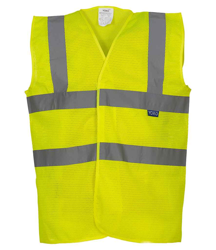 Yoko Top Cool Open Mesh Waistcoat - Yellow