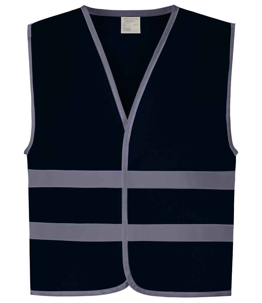 Yoko Kids Hi-Vis Two Band Waistcoat - Navy