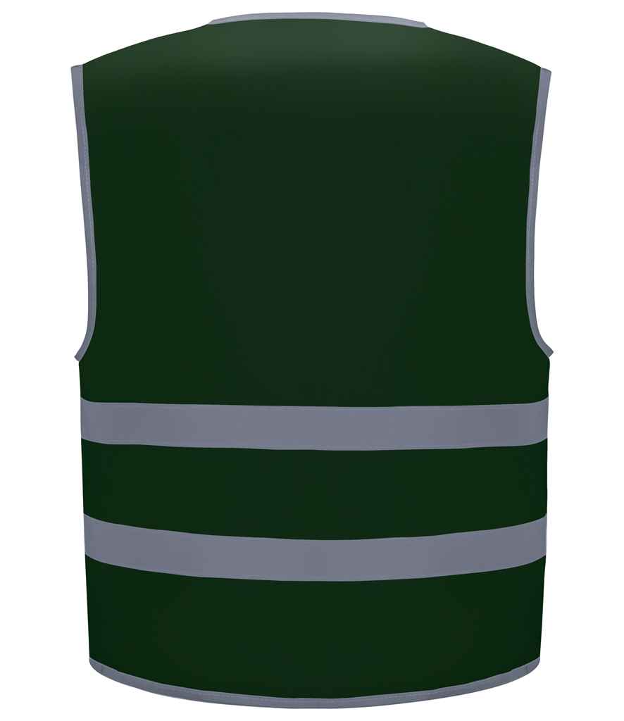 Yoko Kids Hi-Vis Two Band Waistcoat - Paramedic Green