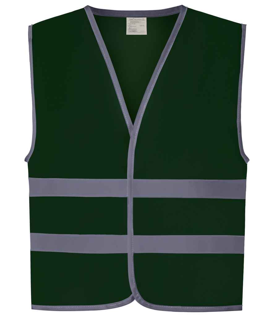 Yoko Kids Hi-Vis Two Band Waistcoat - Paramedic Green