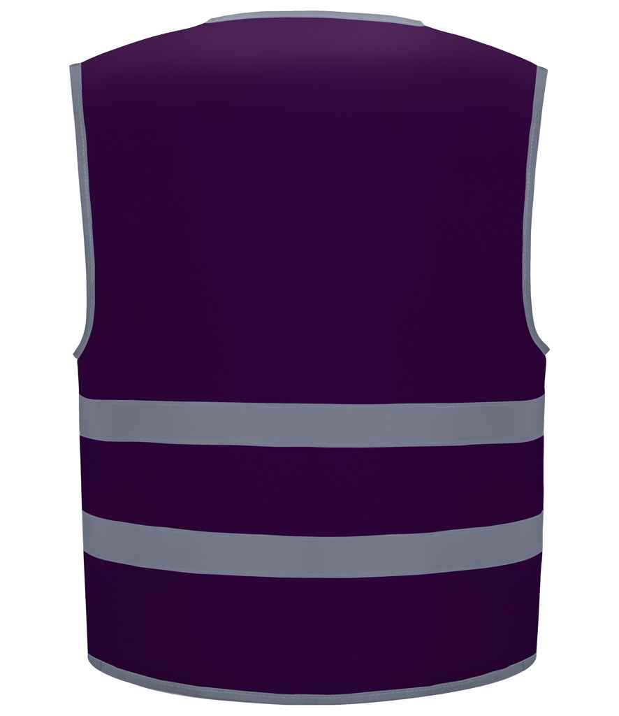 Yoko Kids Hi-Vis Two Band Waistcoat - Purple