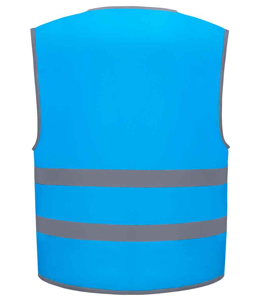 Yoko Kids Hi-Vis Two Band Waistcoat - Sapphire Blue