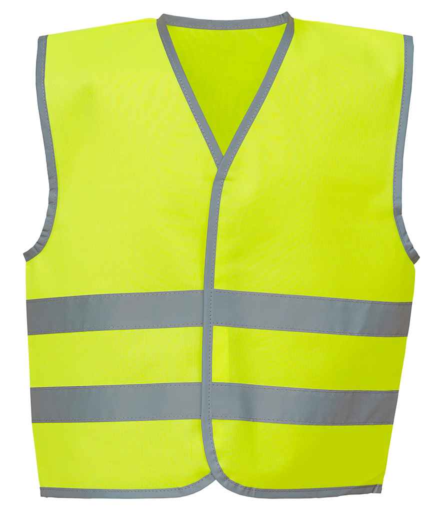 Yoko Kids Hi-Vis Two Band Waistcoat - Yellow