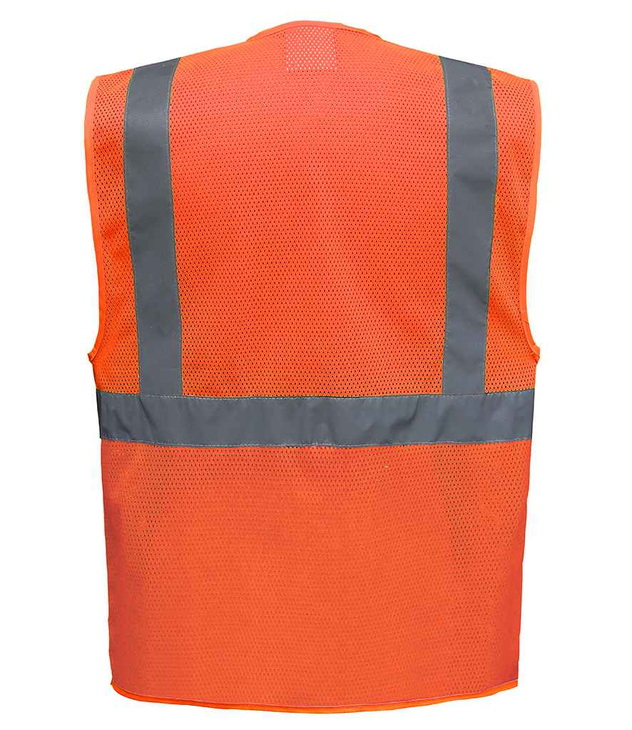 Yoko Hi-Vis Top Cool Open Mesh Executive Waistcoat - Orange
