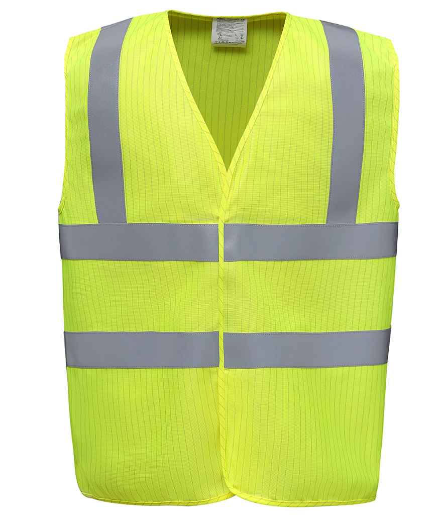 Yoko Hi-Vis Anti-Static Flame Retardant Waistcoat - Yellow
