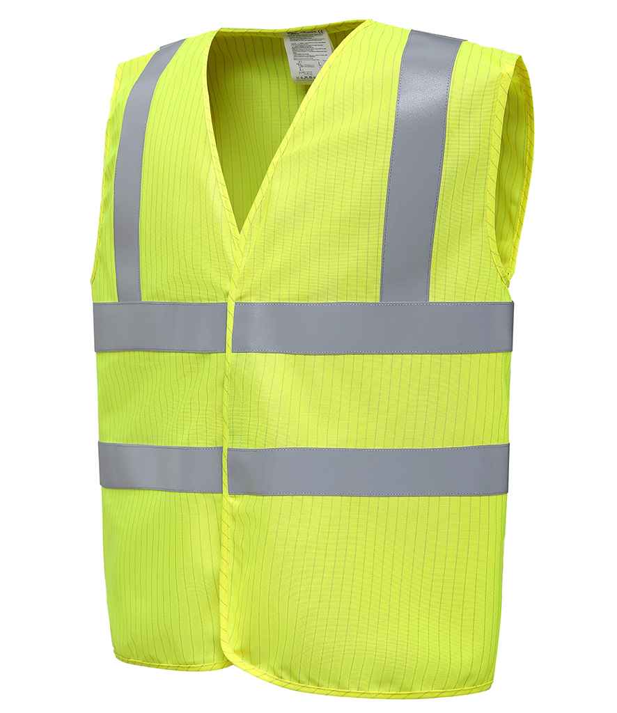 Yoko Hi-Vis Anti-Static Flame Retardant Waistcoat - Yellow