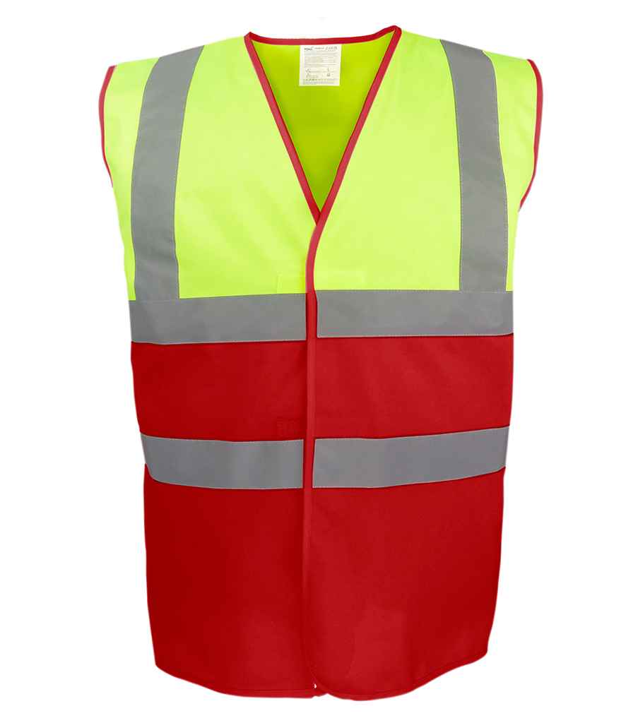 Yoko Two Tone Waistcoat - Yellow/Red
