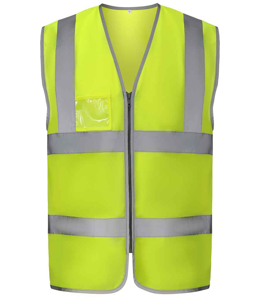 Yoko Zip ID Two Band & Braces Waistcoat - Yellow