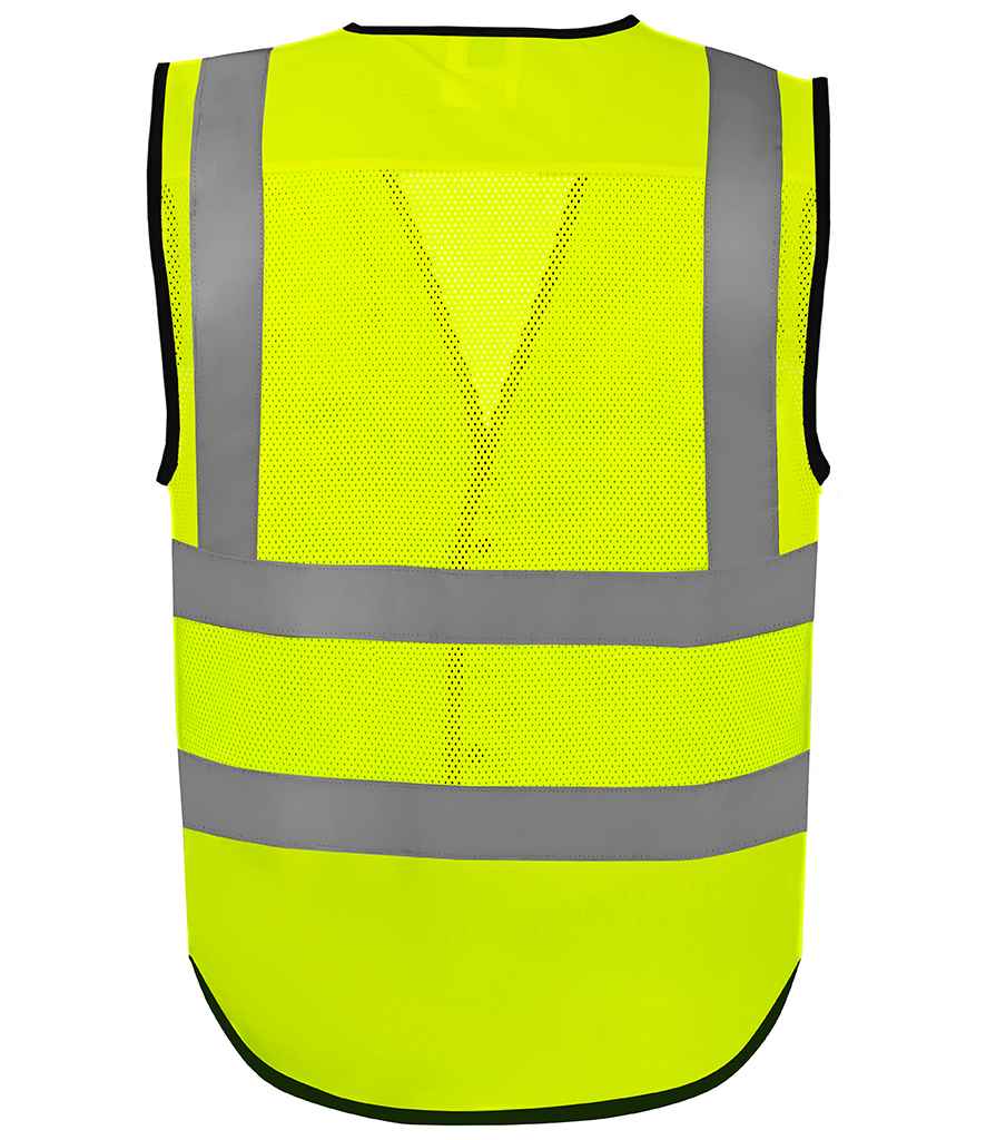 Yoko Superior Open Mesh Button Waistcoat - Yellow