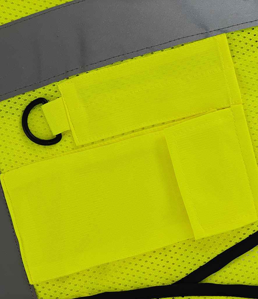 Yoko Superior Open Mesh Button Waistcoat - Yellow