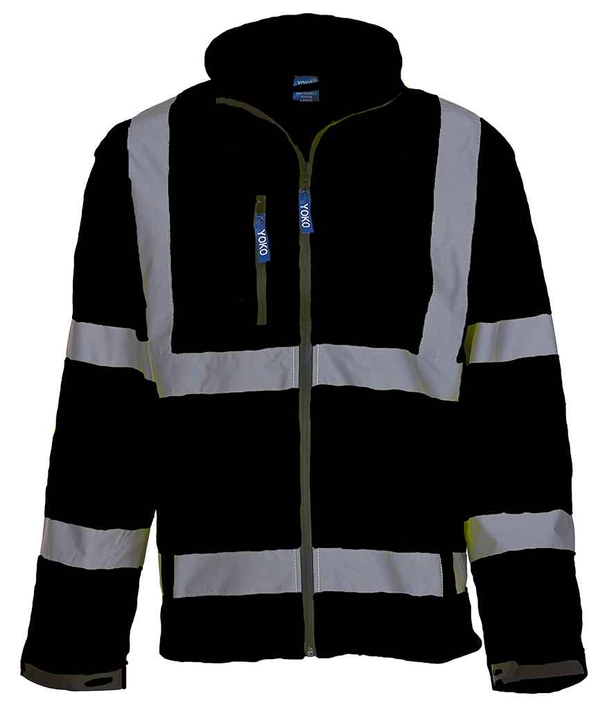 Yoko Hi-Vis Soft Shell Jacket - Black