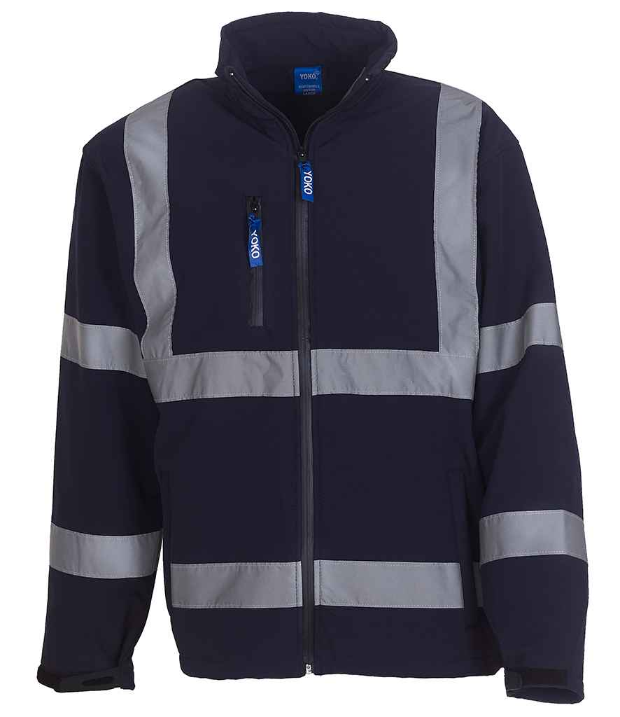 Yoko Hi-Vis Soft Shell Jacket - Navy