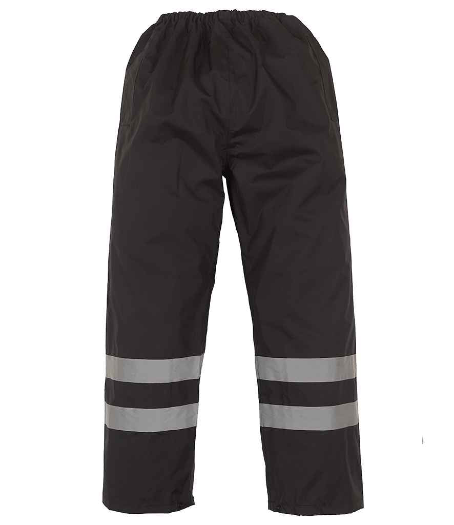 Yoko Hi-Vis Waterproof Overtrousers - Black