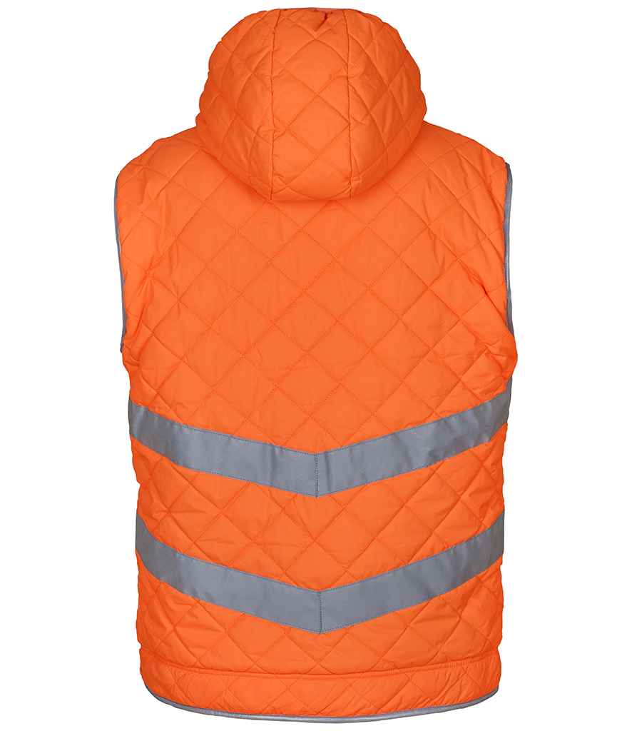 Yoko Hi-Vis Kensington Hooded Gilet - Orange