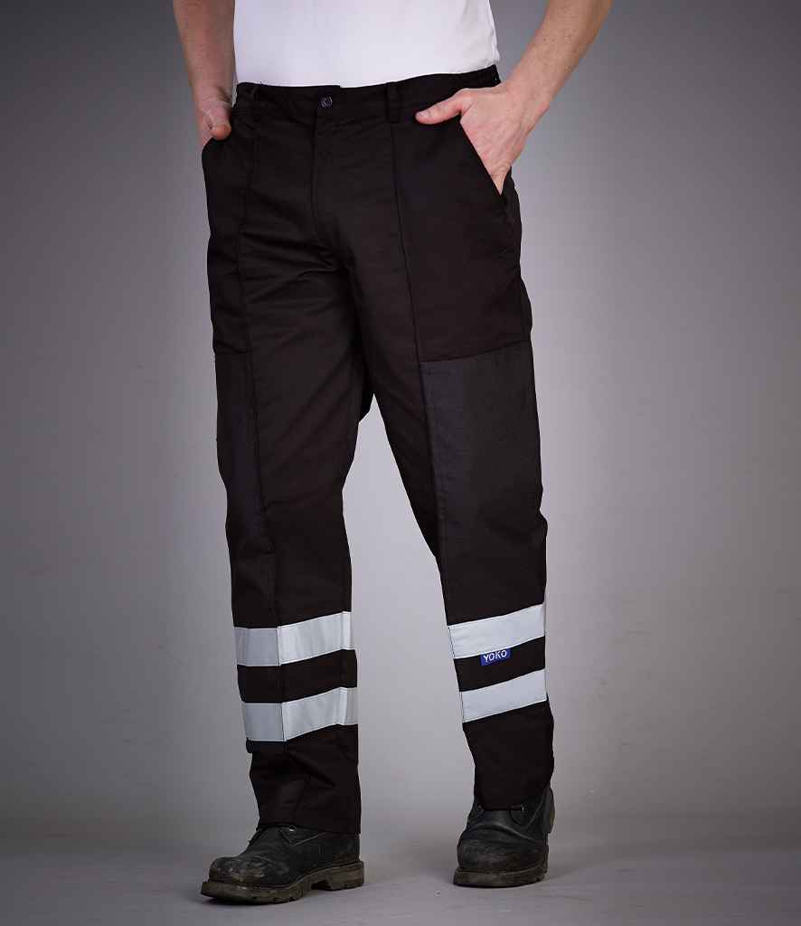 Yoko Reflective Poly/Cotton Ballistic Trousers - Black