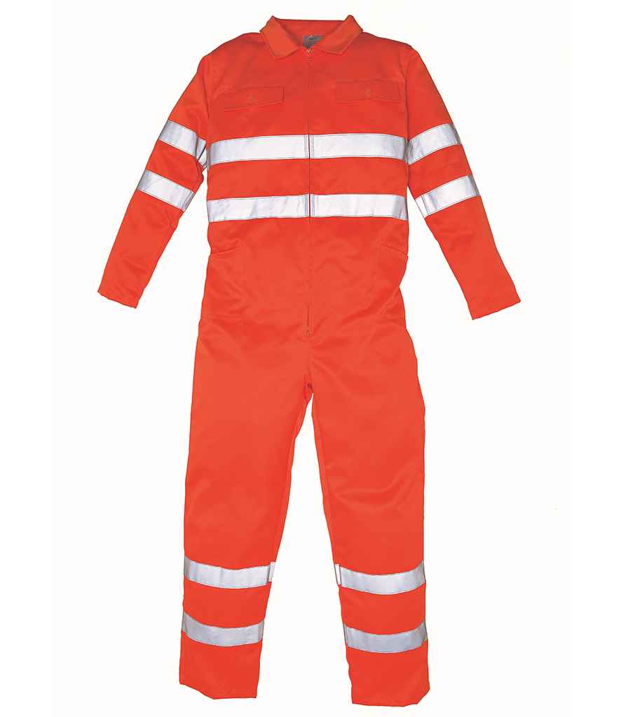 Yoko Hi-Vis Poly/Cotton Coverall - Orange